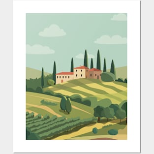 Toscana view , Italian landscape Posters and Art